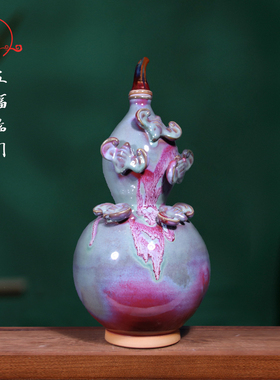 泥空空钧瓷招财可酒葫芦摆件 1 3 5斤装开业乔迁创意工艺礼品家居