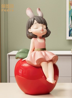 蓝色蜗牛艺术摆件平安果高级乔迁新居生日礼物送女生朋友走心礼品