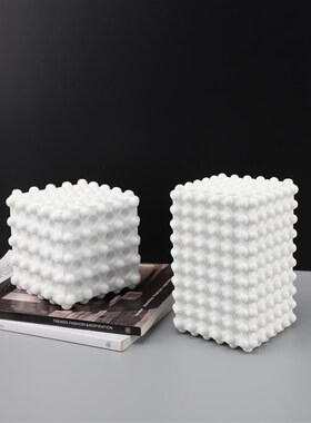 现代简约几何树脂艺术摆件样板间客厅电视柜茶几玄关家居软装饰品