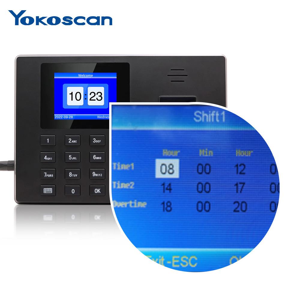 Youku F06 fingerprint attendance machine Spanish Portuguese English export punch card machine employee sign-in machine to and from work