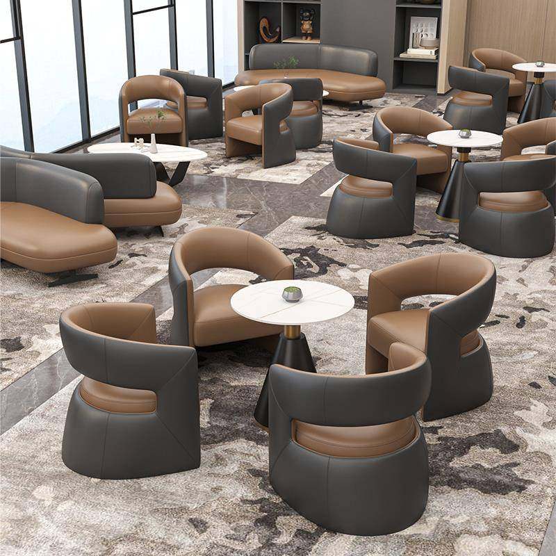 轻奢售楼处接待洽谈桌椅组合现代展厅营销中心酒店休息区一桌四椅,淘宝优惠券,粉丝福利购,淘宝优惠卷