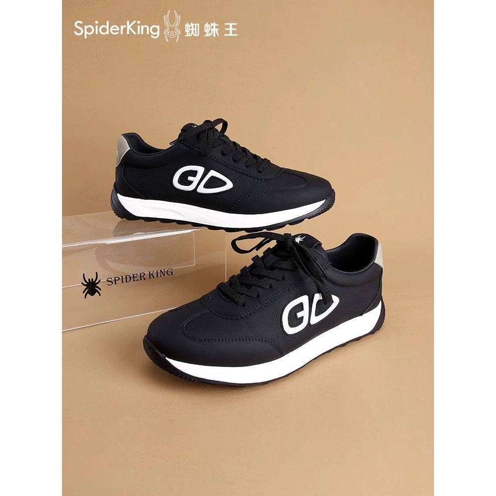 蜘蛛王德训鞋男时尚百搭休闲运动鞋2026春季真皮潮流轻便软底男鞋,淘宝优惠券,粉丝福利购,淘宝优惠卷