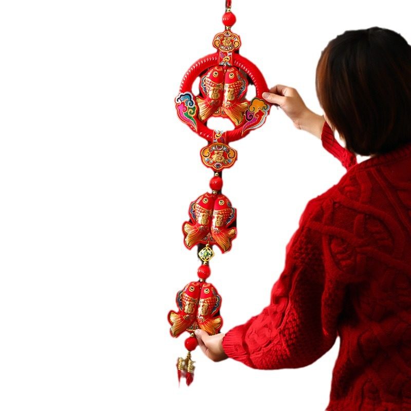 2026新年装饰布置用品挂件马年春节过年福字入户门丝圈三联串挂饰,淘宝优惠券,粉丝福利购,淘宝优惠卷