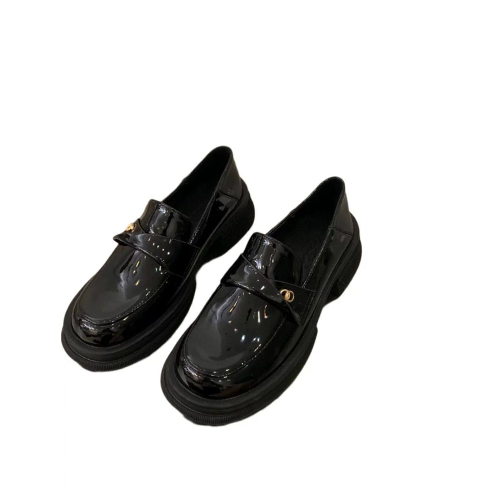 2025年春夏新款乐福鞋女复古厚底粗跟一脚蹬黑色英伦小皮鞋单鞋,淘宝优惠券,粉丝福利购,淘宝优惠卷