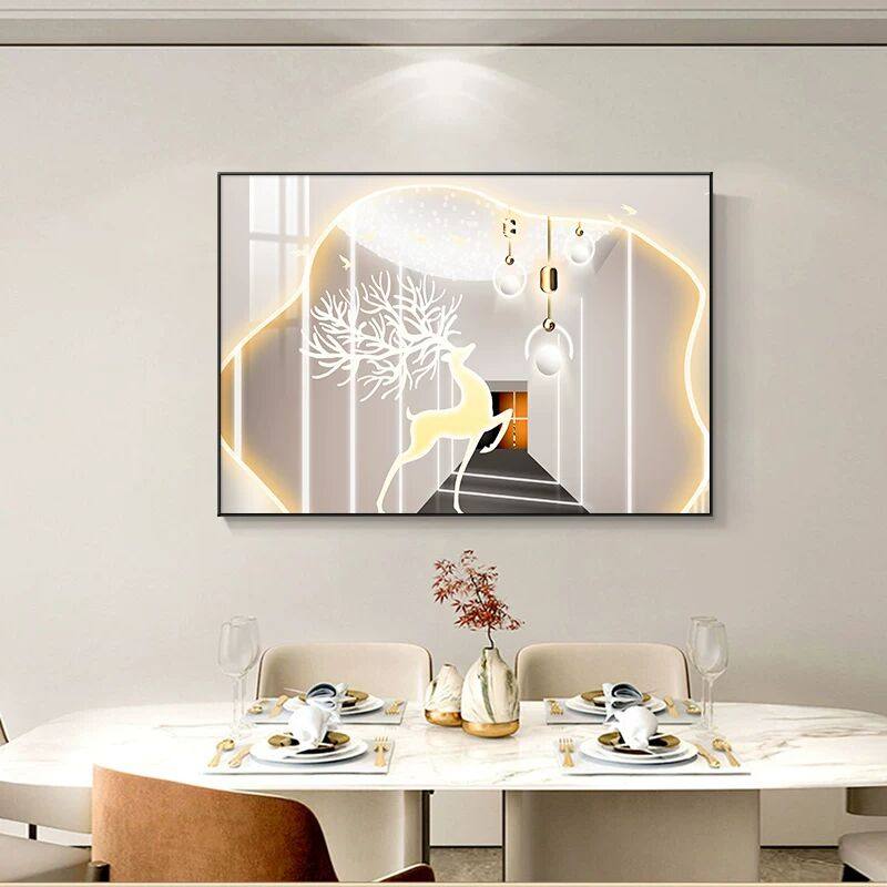 北欧轻奢餐厅装饰画现代简约饭厅单幅餐桌背景墙挂画高档客厅壁画,淘宝优惠券,粉丝福利购,淘宝优惠卷