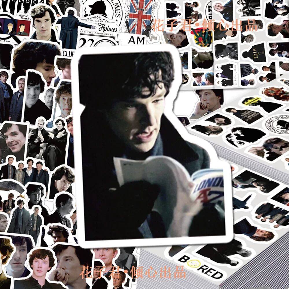 206张美剧神探夏洛克贴纸高清人物周边创意贴画diy桌面行李箱电脑,淘宝优惠券,粉丝福利购,淘宝优惠卷