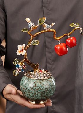 平安喜乐圣诞节礼品轻奢高端摆件珐琅彩工艺品搬新家乔迁新居礼物