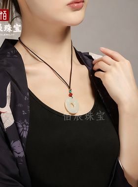 和田玉双貔貅吊坠男符平安扣项链貔恘玉坠玉石女款平安扣