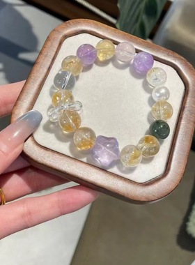 原创水晶手串女纯天然正品绝美多宝水晶手链520送女朋友礼物