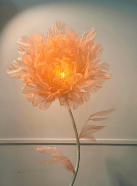 (成品)落地真丝欧根纱手工材料包落地摆件巨型花布艺小清新卧室