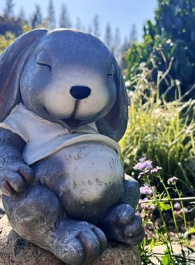 摆件户外庭院兔子家居落地大号阳台布置造景幼儿园花园装饰礼品