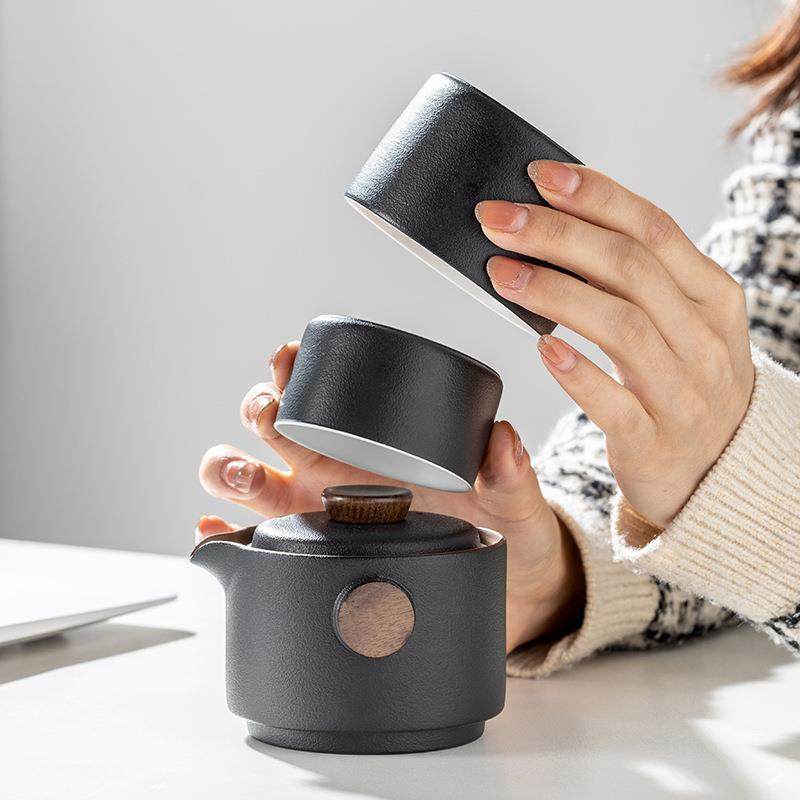 A6L快客杯一壶二杯旅行茶具套装便携家用简约泡茶壶陶瓷茶杯,淘宝优惠券,粉丝福利购,淘宝优惠卷