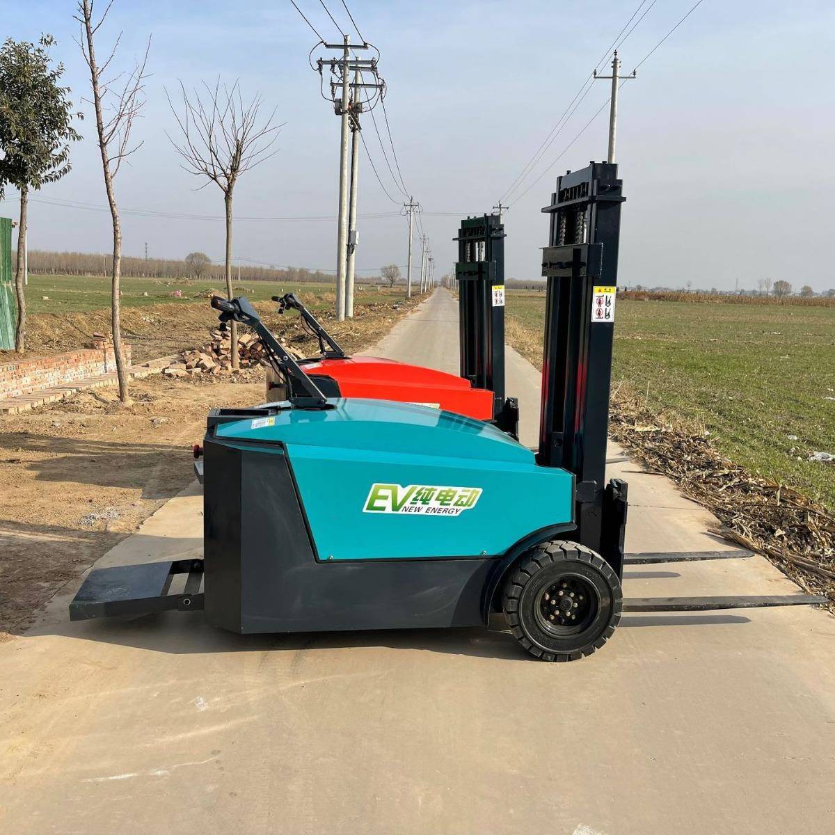 电动叉车小型1吨站驾式库房装卸搬运车站立式无腿升降电动小叉车 - 图1