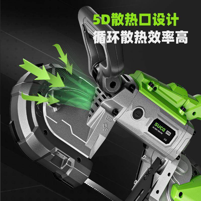 高精度便携移动卧式锯床金属切割带锯床多功能自动切割小型带锯 - 图0