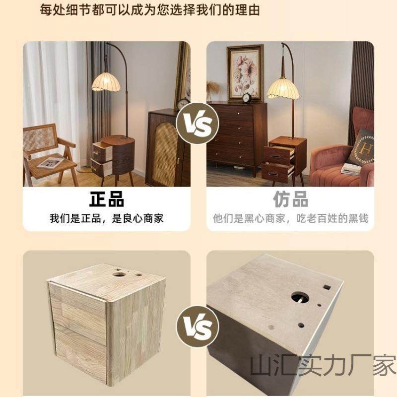 抽屉落地灯美式复古风客厅沙发旁茶几灯卧室床头柜一体高级落地灯,淘宝优惠券,粉丝福利购,淘宝优惠卷