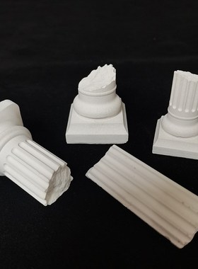 建筑废墟罗马柱水泥混凝土鱼缸C造景创意装饰水泥布景欧式摆件