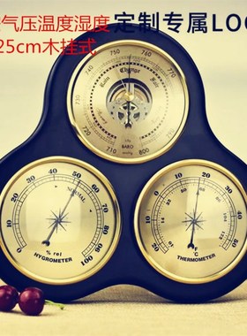 新款温度欧式中摆件桌面几何摆件镂空气压计同款温湿度计可镶嵌式
