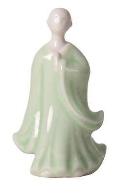 中式迷你无相h小僧微景观盆栽博古架摆设创意陶瓷茶宠摆件桌面装