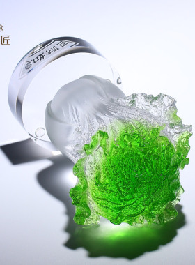 琉璃白菜摆件招财闺蜜搬新家乔迁新居礼物实用开W业礼品定制小