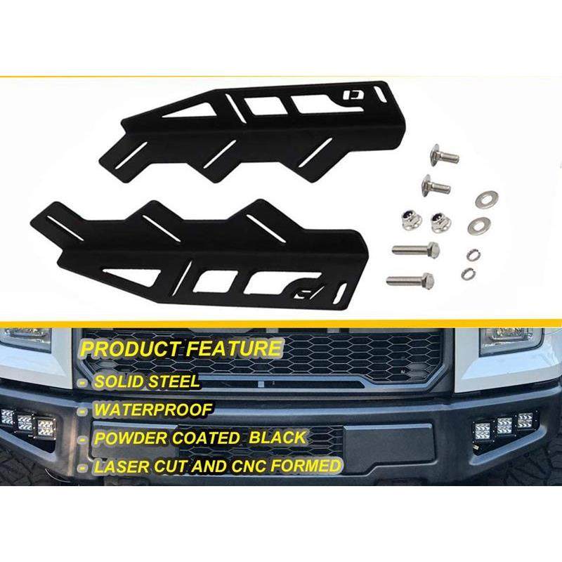 适用福特猛禽2017-2019年前隐藏式保险杠雾灯安装支架前雾灯+支架,淘宝优惠券,粉丝福利购,淘宝优惠卷