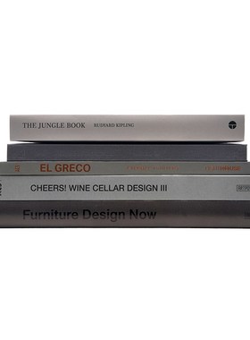 黑白灰简约现g代真书内页别墅大风格摆件装饰桌面卧室拍摄道具