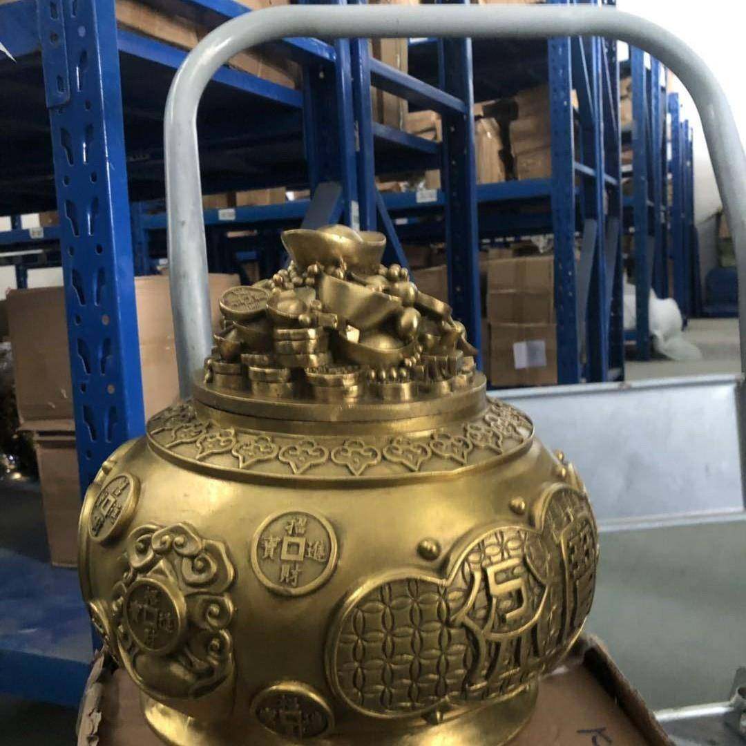 杨铜记铜器大小号聚宝盆摆件铜五路财神聚宝盆,淘宝优惠券,粉丝福利购,淘宝优惠卷