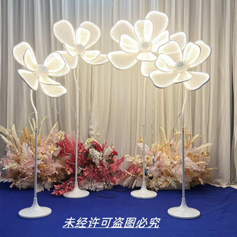 婚庆婚礼道具牡丹花发光路引灯t台蕾丝铁艺舞台场景装饰布艺背景,淘宝优惠券,粉丝福利购,淘宝优惠卷