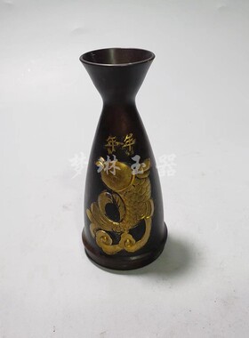 仿古纯铜黄铜紫铜龙凤鱼梅兰竹菊分酒器温酒器酒壶酒具工艺品摆件