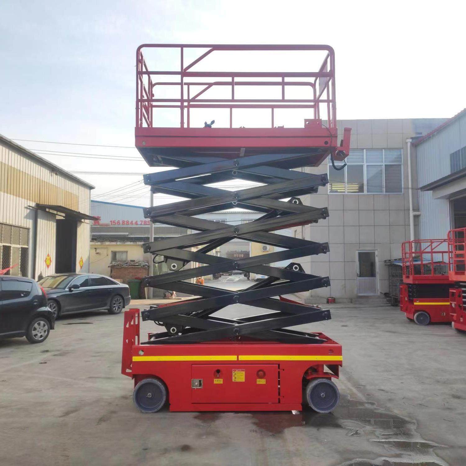 电动液压高空作业车全自行走升降平台移动剪叉式升降平台户外,淘宝优惠券,粉丝福利购,淘宝优惠卷