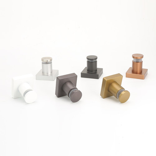 淋浴房玻璃门拉手厨房移门推拉门展示柜方型单孔黑色浴室门小把手 - 图3