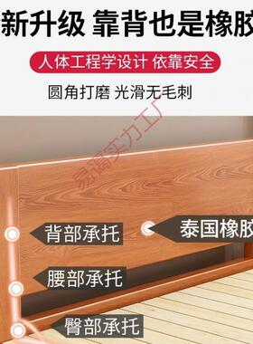 实木床1.5米现代简约双人床1.8m经济型出租房1.2米简易单人床床架