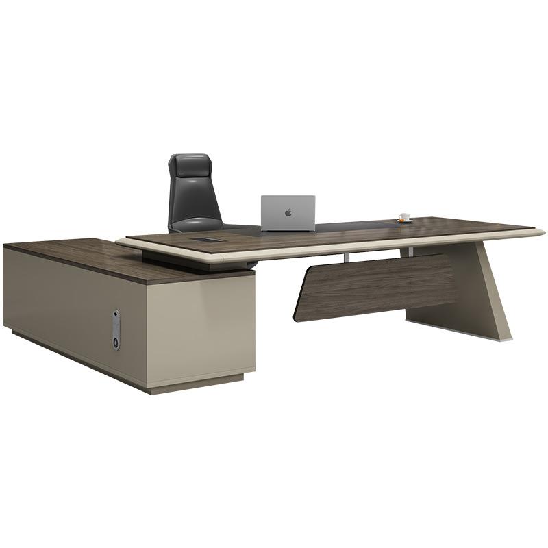 广州老板办公桌椅组合简约现代时尚班台总裁桌办公室单人经理桌椅 - 图3