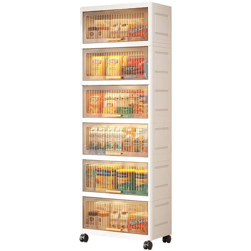 25年新款收纳柜家用底部滑轮透明可视加厚PP翻盖储物柜置物柜,淘宝优惠券,粉丝福利购,淘宝优惠卷