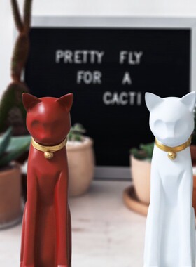 简约现代北欧创意猫鼠摆件家居轻奢客厅电视柜礼品软装饰书桌摆件