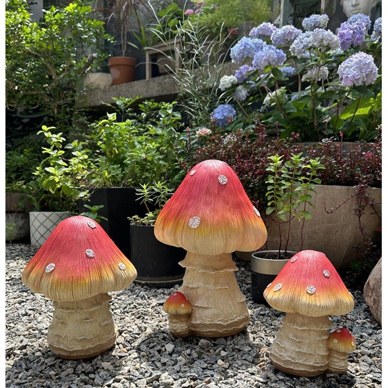 别墅花园林户外树脂蘑菇草坪装饰品庭院幼儿园景观工艺园艺杂摆件,淘宝优惠券,粉丝福利购,淘宝优惠卷