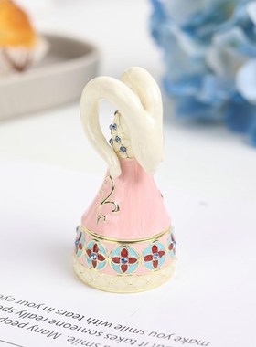 新款圣诞节小礼物优雅羚羊小摆件珐琅彩首饰盒创意家居装饰品