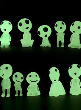 蓝色和绿色发光外星人可爱发光精灵鬼魂创意装饰饰品生日礼物