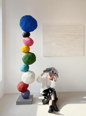 画廊艺术装置落地摆件 现代客厅玄关摆件 设计师创意装饰大型雕塑