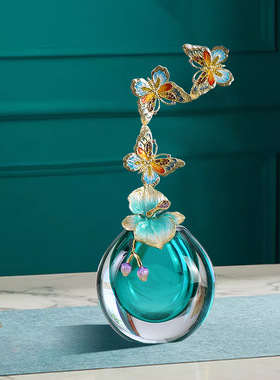 珐琅彩琉璃艺术品花瓶摆件高端客厅玄关柜电视柜高档装饰品摆件