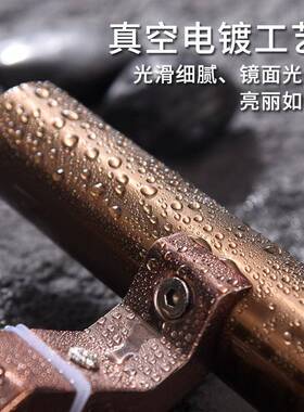 玻璃门拉手不锈钢大门把手加厚有框门拐脚圆管玫瑰金黑钛
