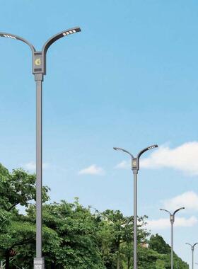 双臂led路灯高低臂高杆灯双头户外市电220V工程照明广场6米8米