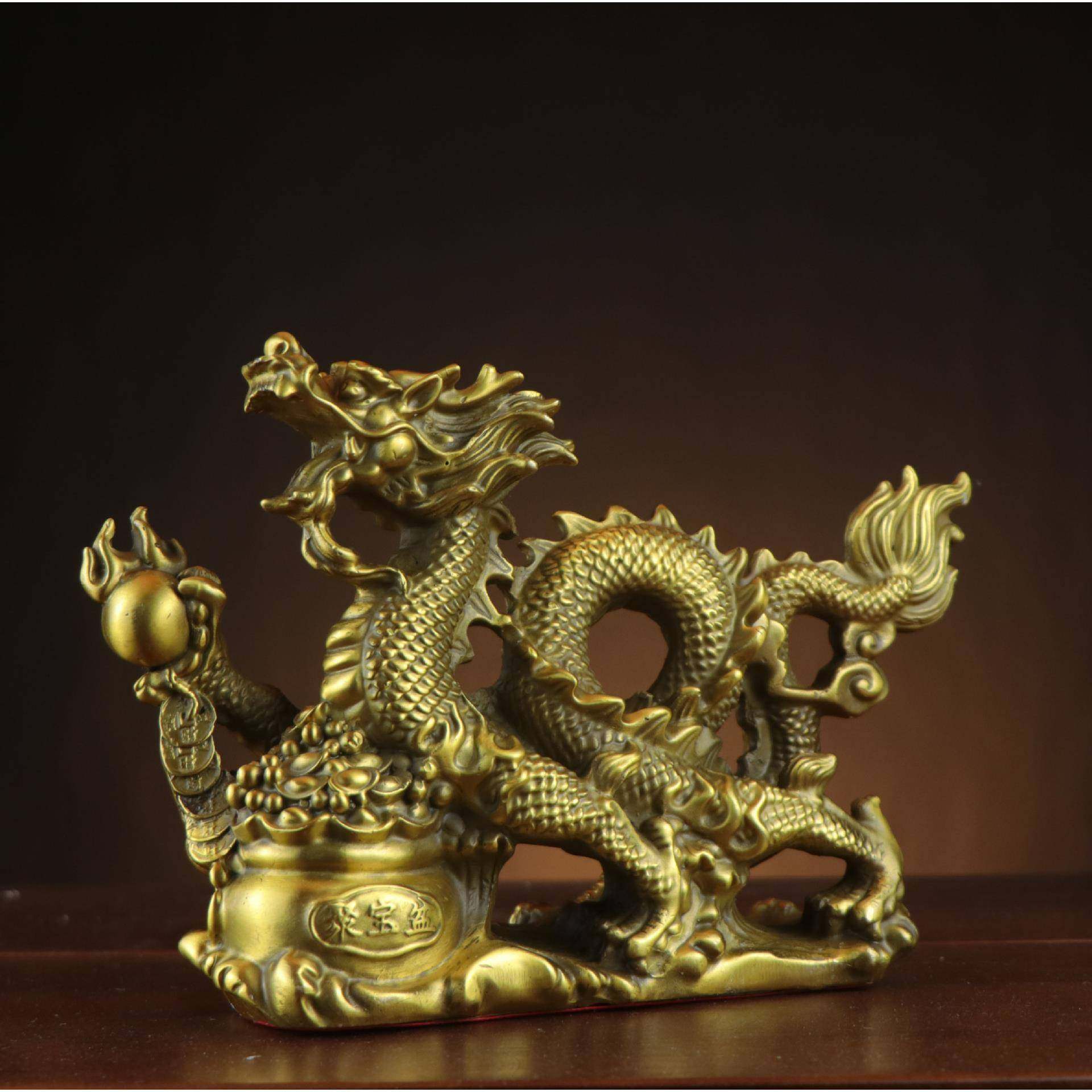 杨铜记家居办公室铜摆件铜龙铜聚宝盆龙,淘宝优惠券,粉丝福利购,淘宝优惠卷