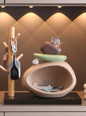 时来运转钥匙收纳玄关摆件入户门鞋柜客厅高端家居装饰品乔迁礼物