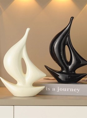 一帆风顺帆船摆件寓意好的家居好物办公室客厅酒柜电视柜玄关装饰