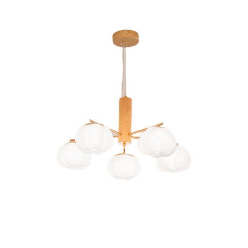 北欧全光谱护眼日式原木色棉花吊灯奶油南瓜客厅餐厅网红主卧灯饰,淘宝优惠券,粉丝福利购,淘宝优惠卷