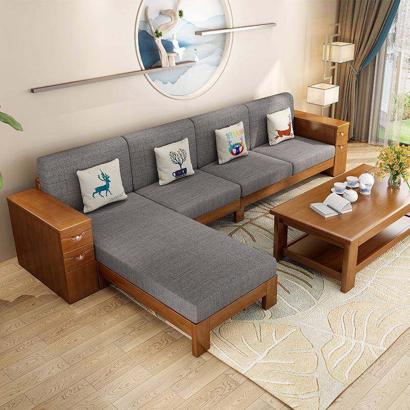 中式实木沙发组合现代简约三人位小户型客厅家具布艺农村木沙发,淘宝优惠券,粉丝福利购,淘宝优惠卷