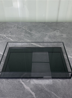 加厚亚克力托盘长方形高透明有机玻璃展示收纳盒加厚钻石抛光工艺