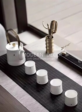 中度空间房八式轻奢样板间书新茶具茶水间茶壶茶杯组合装饰品摆件
