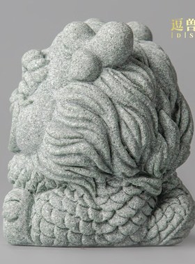 青砂石暴富麒g麟中式茶宠桌面摆件装饰送礼鱼缸假山造景茶宠摆件