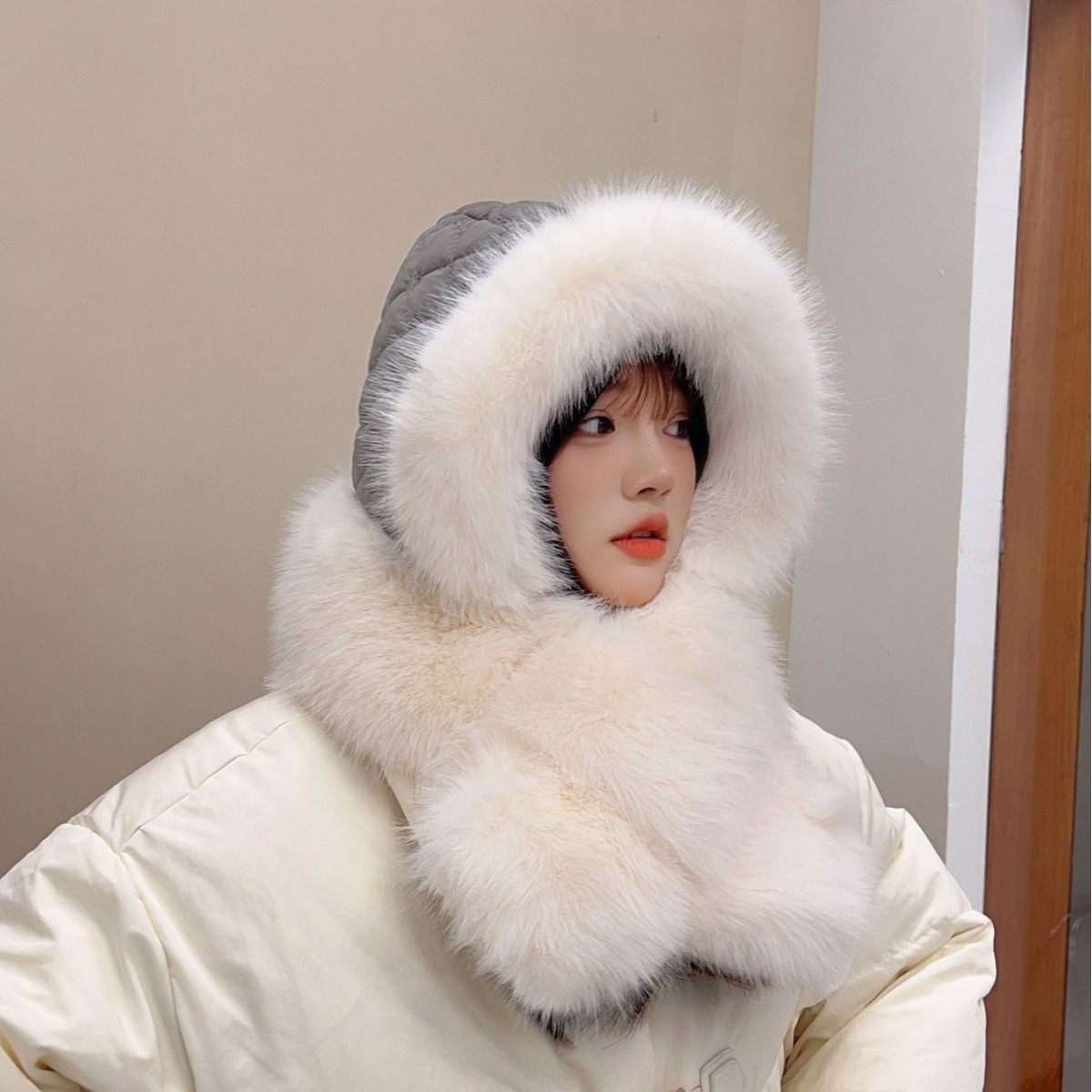 秋冬季可爱加绒帽子女毛绒新款韩版针织帽百搭保暖护耳加厚时尚,淘宝优惠券,粉丝福利购,淘宝优惠卷